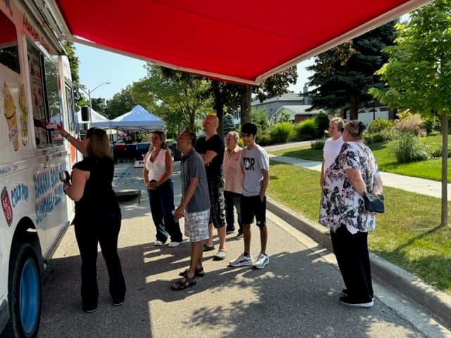 Corporate event ice cream truck catering, available for bookings in Barrie