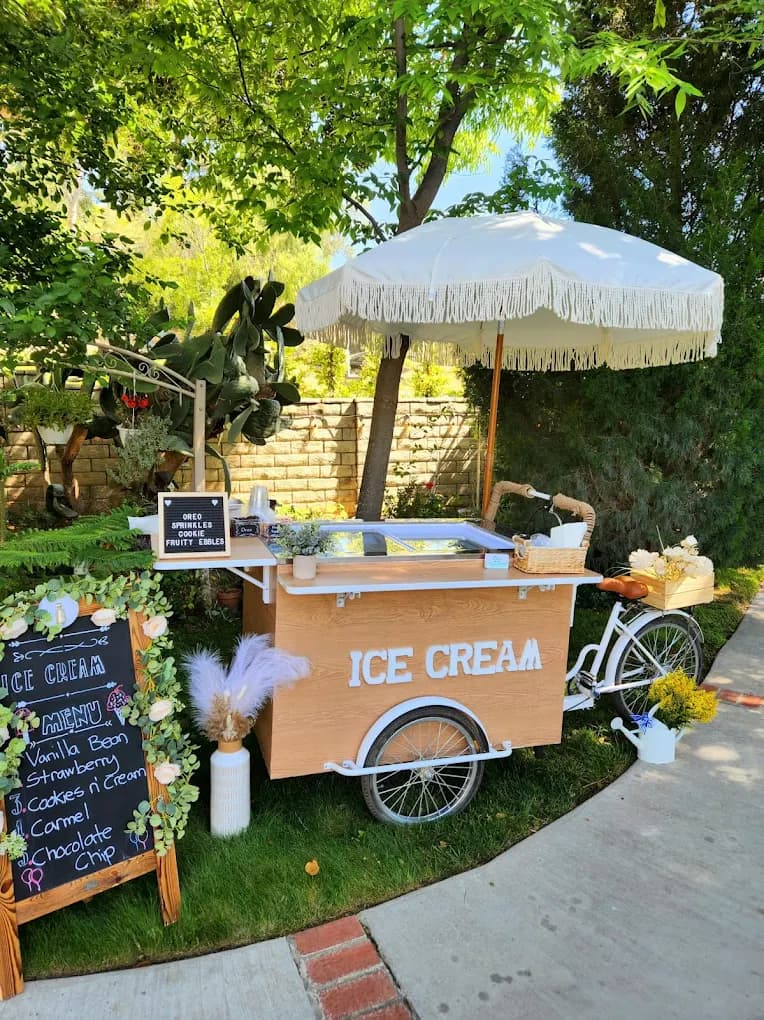 Indoor ice cream catering setup 3